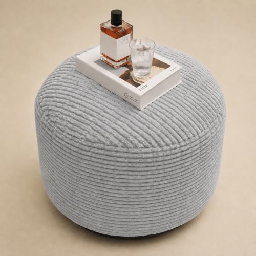 Round Stuffed Pouf Ottoman