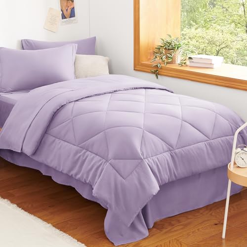 Twin XL Comforter Set 68"x88" Light Purple