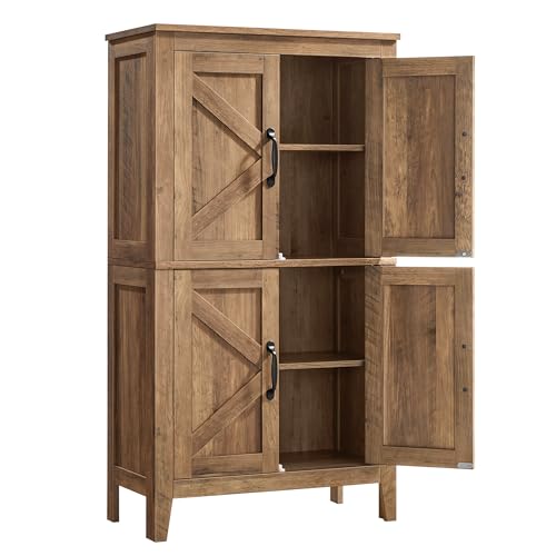 Farmhouse Storage Cabinet with 4 Barn Doors