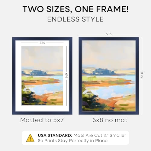 6x8 Blue Picture Frame
