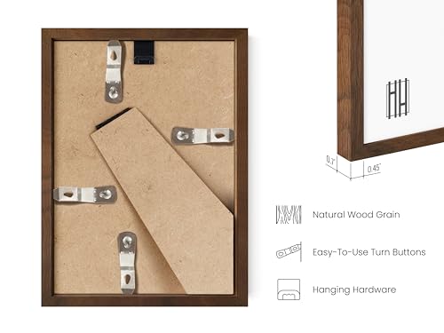 5x7 Walnut Oak Wood Photo Frame Set of 25