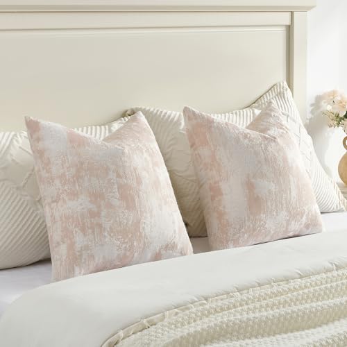 Pack of 2 Faux Cashmere Throw Pillow Covers 24x24 Inch (2 Count)