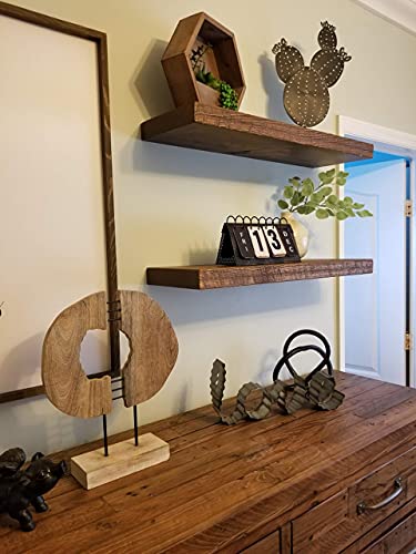 x2 36 Inch Wooden Floating Shelves for Wall (2 Count)