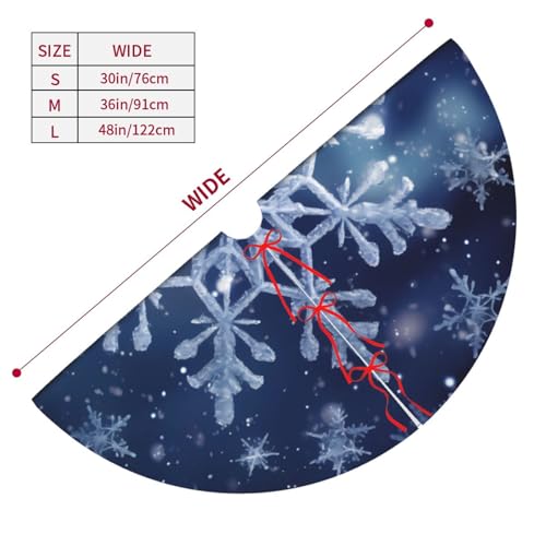 36" Blue Snowflakes Christmas Tree Skirt