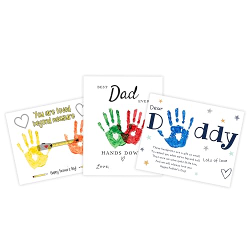 Pack 3 Fathers Day Crafts for Kids Handprint Gift