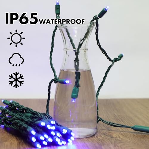 Blue Christmas Lights Outdoor Waterproof (50 Count)
