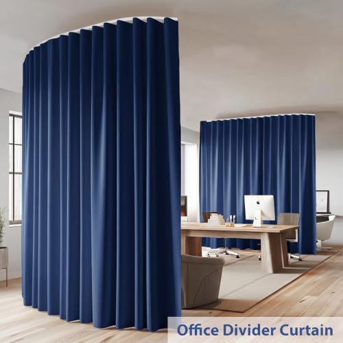 Room Divider Ceiling Mounted Curtains Track Sets Extra Wide Blackout Curtain Flexible Tracks for Bedroom Office Privacy Partition Separator