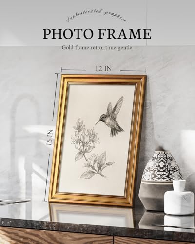 Vintage Gold Framed Wall Art for Living Room