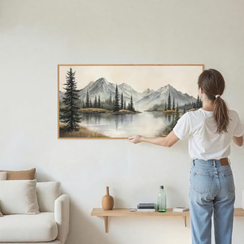 Snow Mountain Framed Canvas Wall Art
