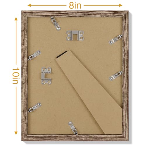 8x10 Picture Frames Set of 9 for Wall Mount or Tabletop (9 Count)