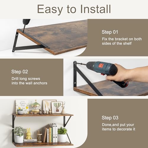 40 Inch Floating Shelves (2 Count)