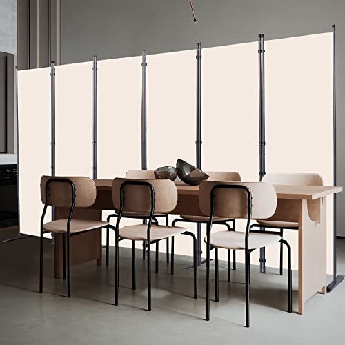 Room Divider 6 Panel Folding Privacy Screens with Wider Feet