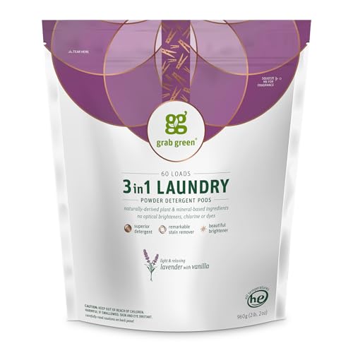 3-in-1 Laundry Detergent Pods, 60 Count, Lavender + Vanilla