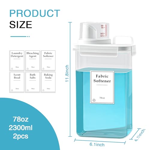 2 Pack Laundry Detergent Dispenser (156 Fl Oz)