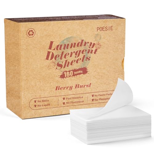 Laundry Detergent Sheets Berry Burst Scent 160 Count