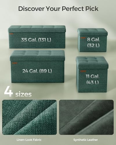 43.3 Inches Folding Storage Ottoman Bench
