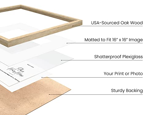 Beige Oak Wood 20x20 Picture Frames (4 Count)