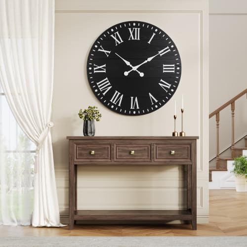 Large Wall Clock with Roman Numeral