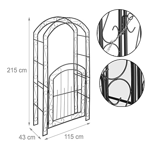 Steel Garden Arch with Gate