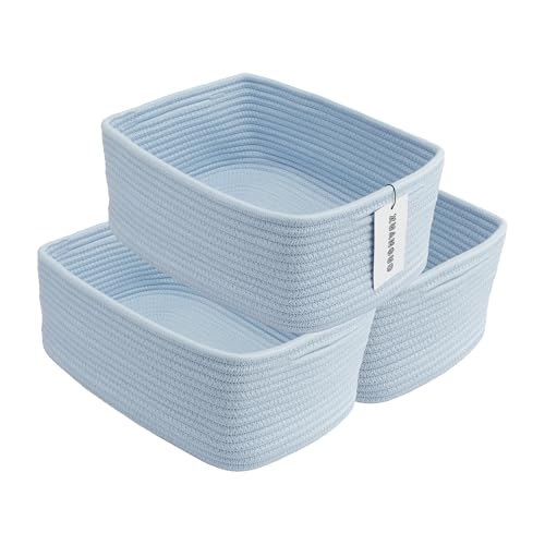 Small Woven Storage Baskets for Shelves (3 Count)