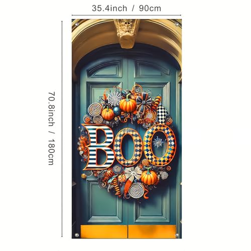 Halloween Door Banner Boo 35x71 Inch Polyester