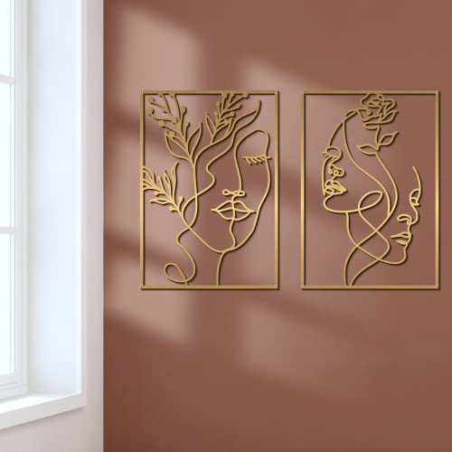4 Pack Gold Wall Art Decor (4 Count)