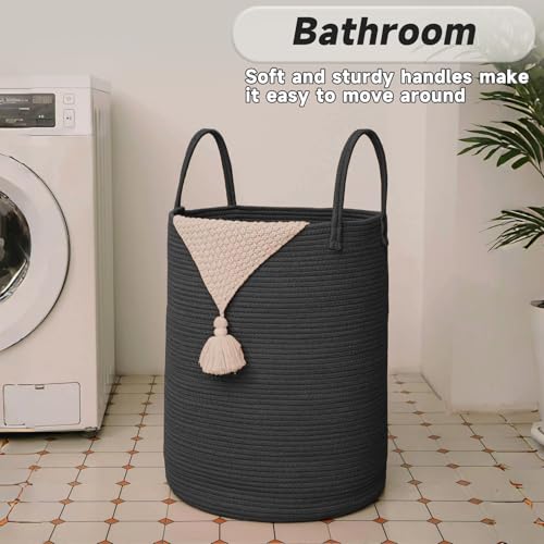 100L Cotton Rope Laundry Basket Hamper