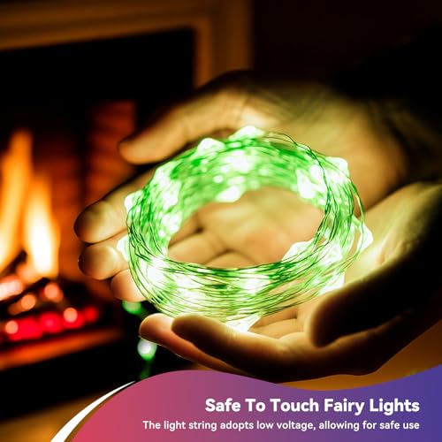 4 Pack Green Fairy Lights Battery Operated