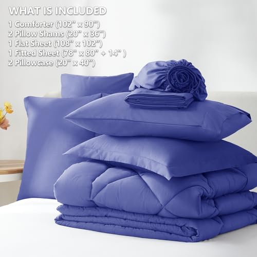 King Comforter Set 102"x90" Very Peri