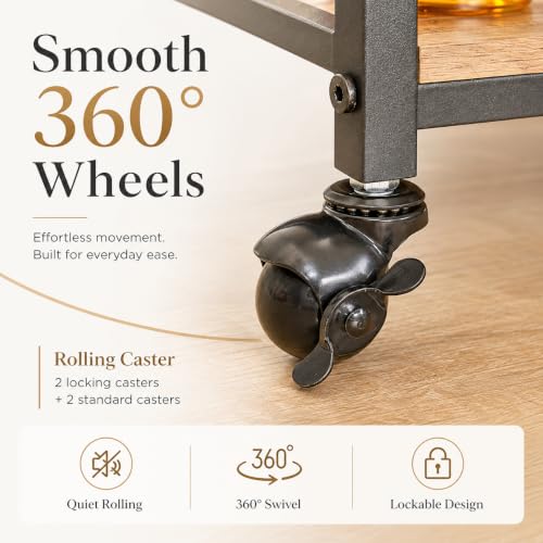 Bar Cart with Wheels