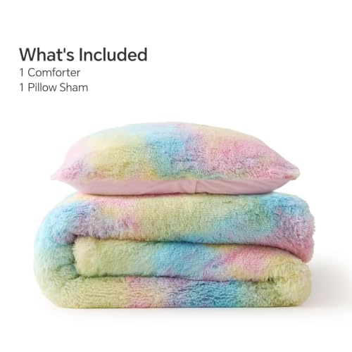Multi Pink Fluffy Comforter Set Twin