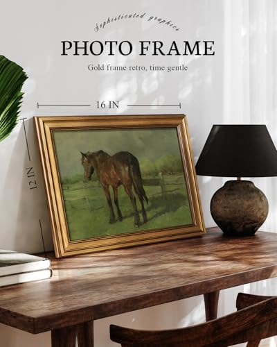 Vintage Gold Framed Wall Art for Living Room
