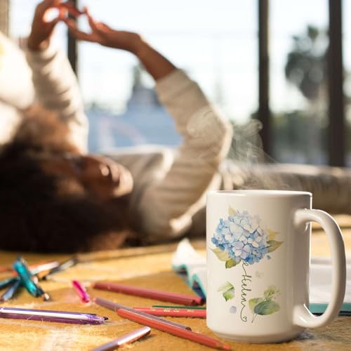 Custom Hydrangea Blossom Design Mug