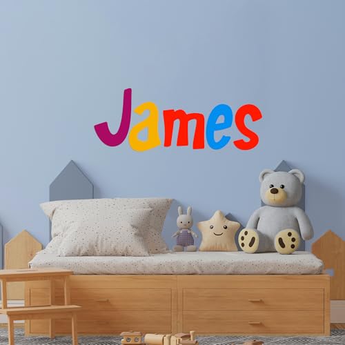 Personalize Your Name with Funny Font I Custom Wall Decal for Cute Room Decor I Custom Vinyl Lettering for Baby Nursery Decor I Stickers for Kids I Multiple Size Options