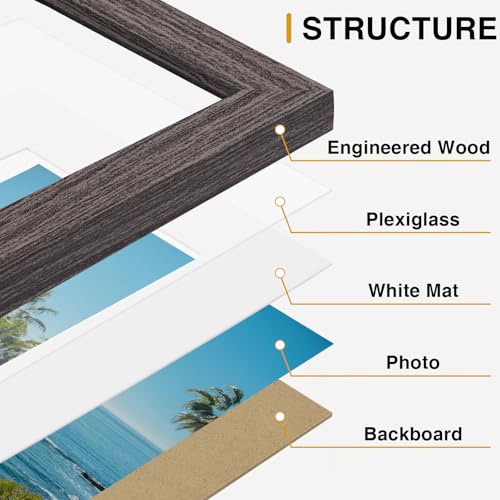 11x14 Picture Frames Set of 9 for Wall Mounting (9 Count)