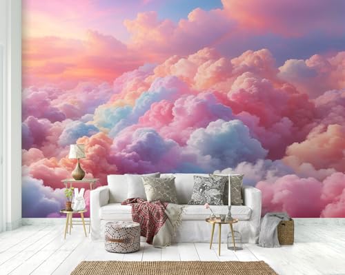 Colorful Cloud Nursery Wallpaper XT23 L 180" x 115"