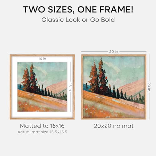 20x20 Natural Oak Picture Frame
