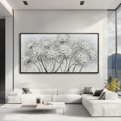 Large Artwork Flowers Oil Painting Modern Home Decorations Floral Canvas Pictures for Living Room Bedroom Kitchen Office 29" x 58"