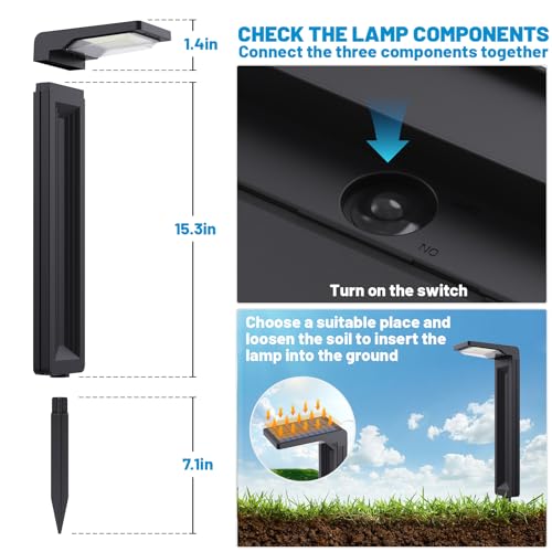 Sunvivo Bright Solar Pathway Lights (4 Count)