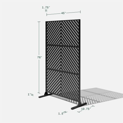 Block Series Long Box Planter + Arrow Privacy Screen Set