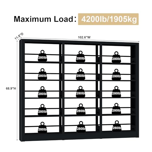 Heavy Duty Metal Book Shelf