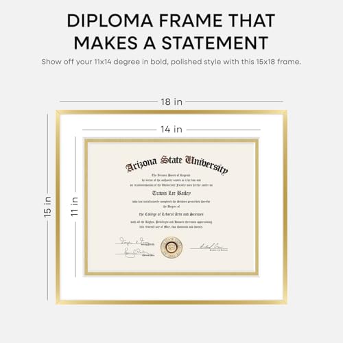 15x18 Gold Diploma Frame (2 Count)