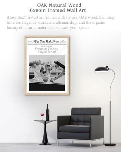 16x20in Everything You Can Imagine Is Real Framed Newspaper Art