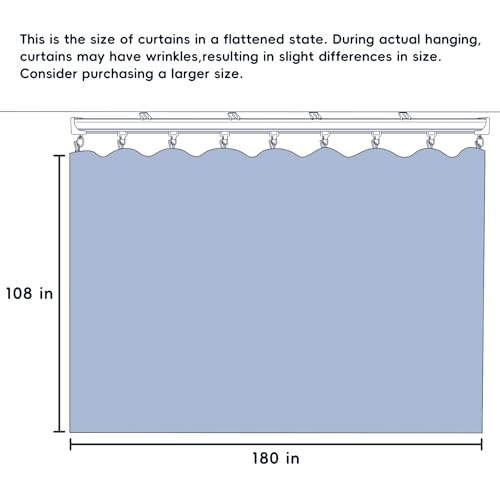 Room Divider Ceiling Mounted Curtains Track Sets Extra Wide Blackout Curtain Flexible Tracks for Bedroom Privacy Partition Separator