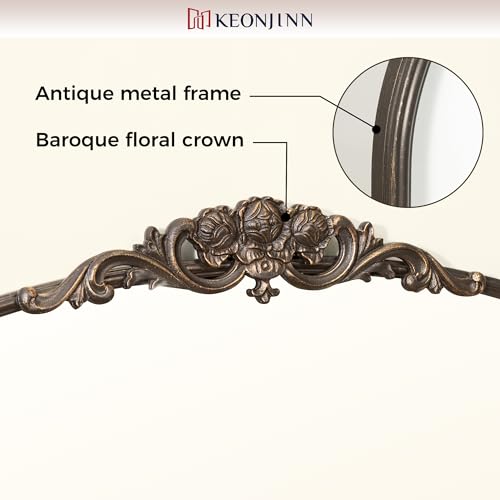 24x36 Bronze Vintage Arched Mirror for Wall