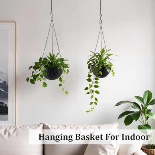 Hanging Planters 8 Inch & 10 Inch (4 Count)