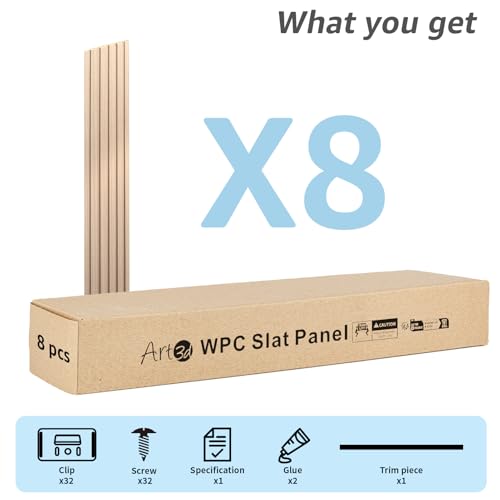 108 x 6 Inch WPC Wood Slat Wall Panels