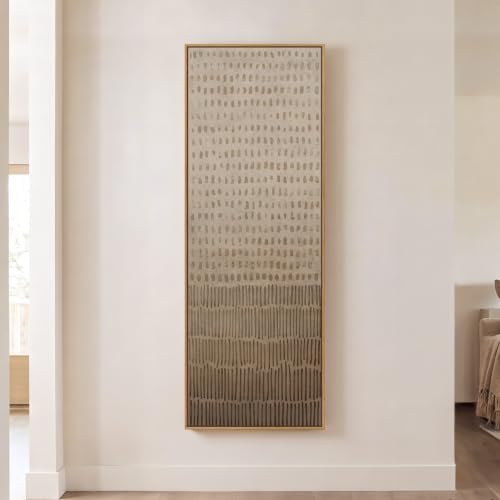 Large Framed Neutral Wabi Sabi Abstract Wall Art