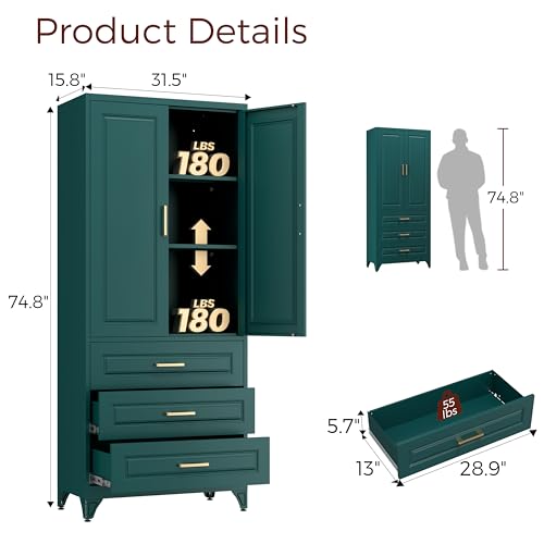 75" Tall Kitchen Pantry Cabinet