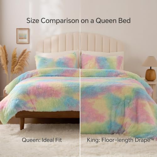 Multi Pink Fluffy Comforter Set Twin